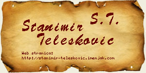 Stanimir Telesković vizit kartica
